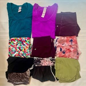 Fabletics Bundle‎ Tops Shorts Leggings Sizes S & M EUC 9 pcs.